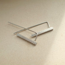 Load image into Gallery viewer, Sterling Silver Long Bar Earrings - briellajewellery