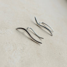 Load image into Gallery viewer, Sterling Silver Wave Climber Earrings