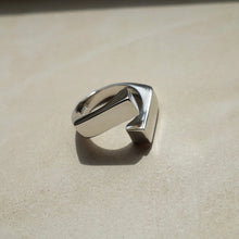 Load image into Gallery viewer, 925 sterling silver square chunky ring