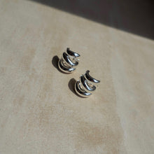 Load image into Gallery viewer, Sterling Silver Triple Hoop Earrings
