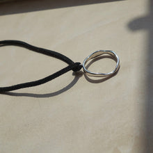 Load image into Gallery viewer, Cord choker necklace with minimalist pendant