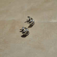 Load image into Gallery viewer, Sterling Silver Triple Hoop Earrings