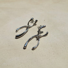 Load image into Gallery viewer, Sterling Silver Melted Earrings
