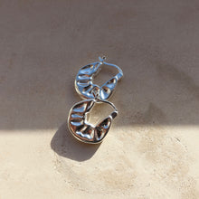 Load image into Gallery viewer, Hammered Sterling Silver Hoops