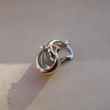 Load image into Gallery viewer, Small Chunky Sterling Silver Hoops
