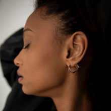 Load image into Gallery viewer, Chunky Sterling Silver Hoops