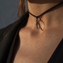 Load image into Gallery viewer, Black suede choker necklace