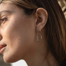 Load image into Gallery viewer, Melted sterling silver earrings