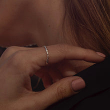 Load image into Gallery viewer, Sterling Silver Hammered Thin Ring