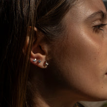 Load image into Gallery viewer, Sterling silver heart stud earrings