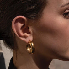 Load image into Gallery viewer, Tarnish Free Gold Hoops