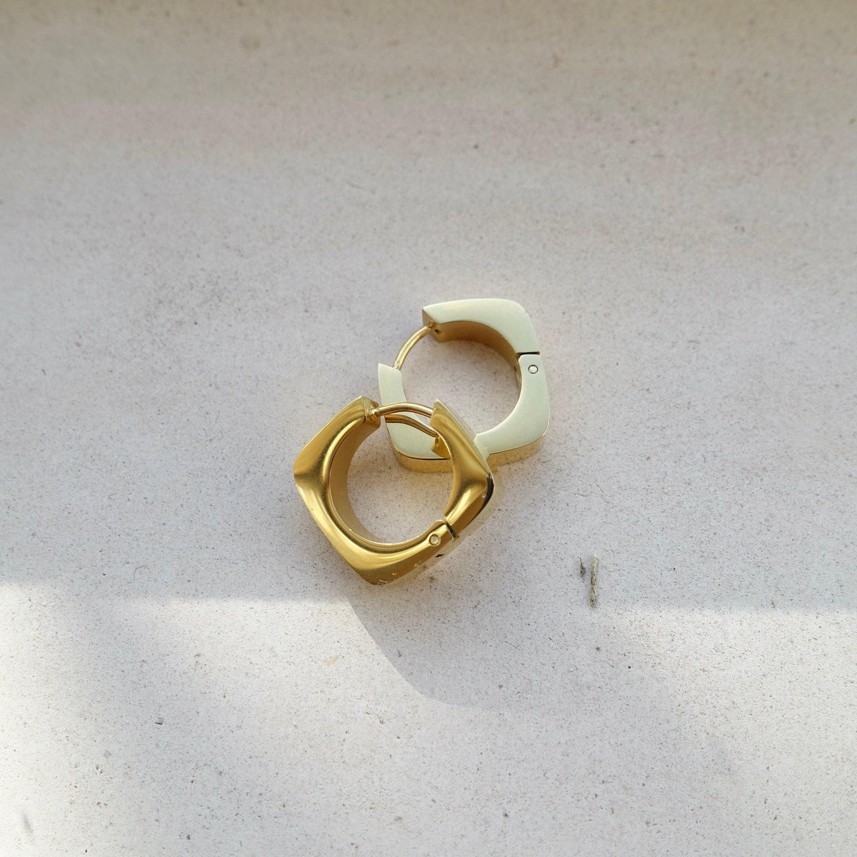 Gold Earrings For Women 14k Real Gold Gold Stainless Steel Thick