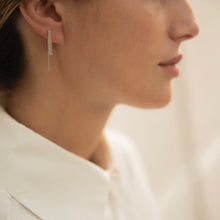 Load image into Gallery viewer, Sterling Silver Long Bar Earrings - briellajewellery