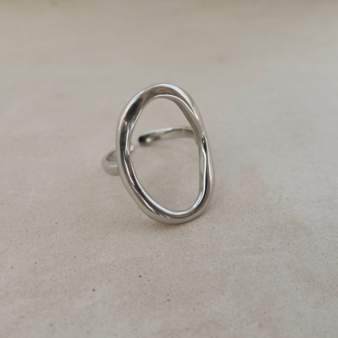 Sterling silver oval ring