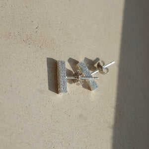 Sterling Silver Bar Stud Earrings - briellajewellery