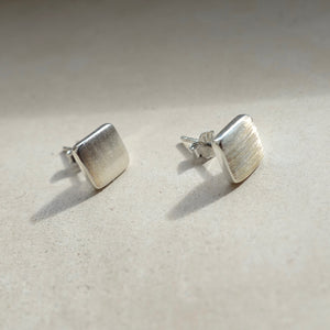 Sterling Silver Square Stud Earrings - briellajewellery