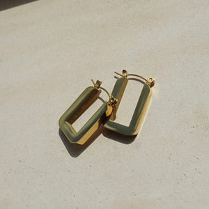 Square Chunky Gold Hoops