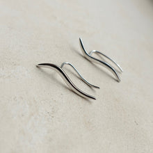 Load image into Gallery viewer, Sterling Silver Wave Climber Earrings
