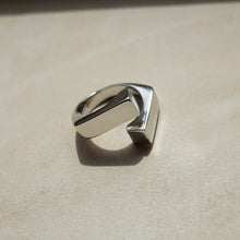 Load image into Gallery viewer, 925 sterling silver square chunky ring
