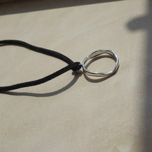 Load image into Gallery viewer, Cord choker necklace with minimalist pendant
