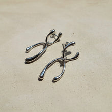 Load image into Gallery viewer, Sterling Silver Melted Earrings

