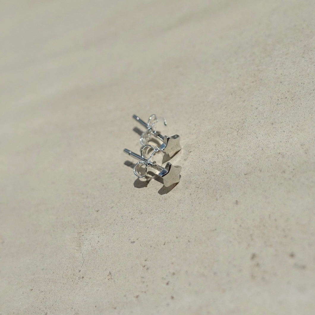 Sterling Silver Star Stud Earrings