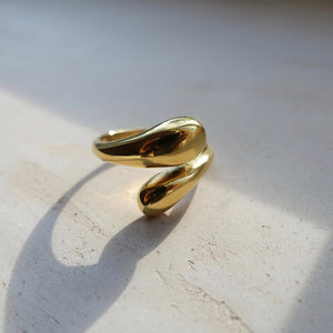 Gold Chunky Contemporary Ring