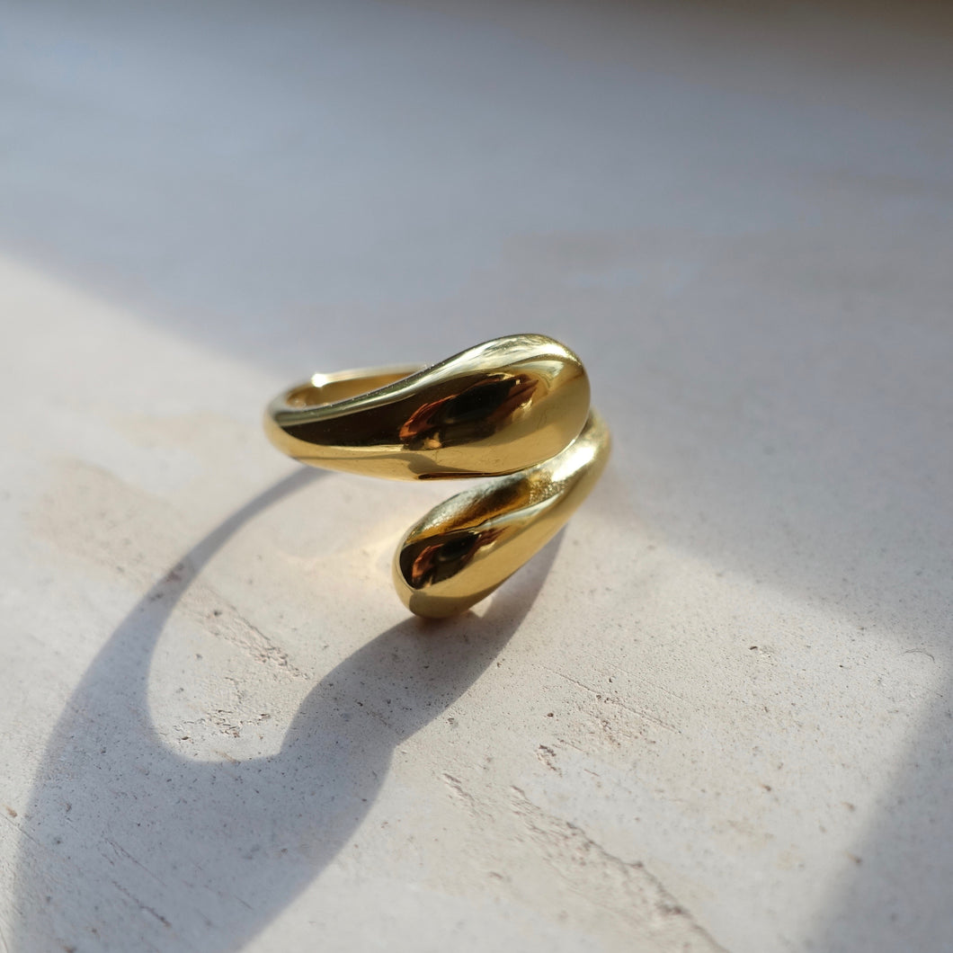 Gold Chunky Contemporary Ring