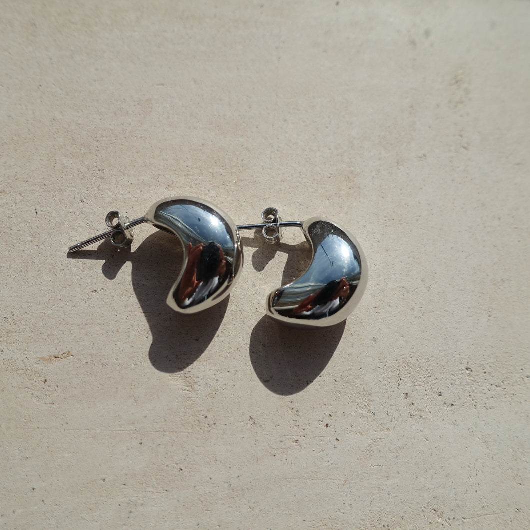 Sterling Silver Chunky Waterdrop Earrings
