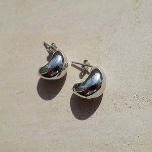 Sterling Silver Chunky Waterdrop Earrings