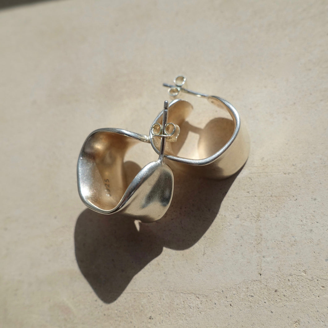 Chunky Sterling Silver Hoops
