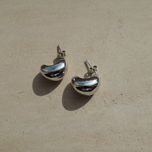 Sterling Silver Chunky Waterdrop Earrings