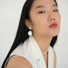 Load image into Gallery viewer, Baroque Pearl Dangle Earrings
