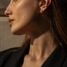 Load image into Gallery viewer,  Triangle Silver Huggie Earrings - briellajewellery
