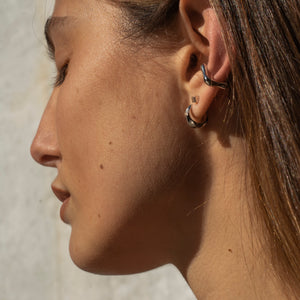 Sterling silver chunky ear cuff