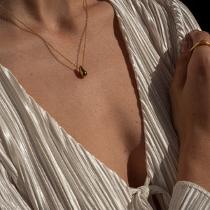 Waterdrop dainty gold plated necklace