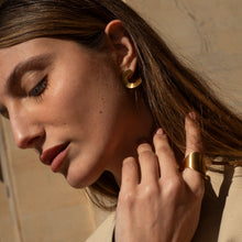Load image into Gallery viewer, Matte Gold Wide Ring
