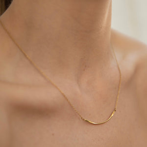 Twisted Gold Bar Necklace