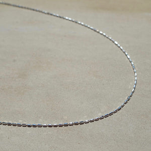 Beaded sterling silver necklace