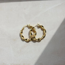 Load image into Gallery viewer, Twisted Gold Hoop Earrings - briellajewellery
