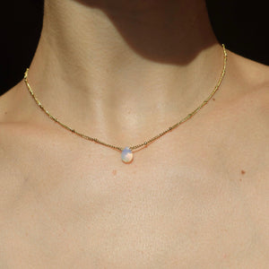 Waterdrop Moonstone Gold Necklace 