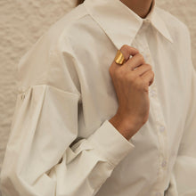 Load image into Gallery viewer, Large Gold Matte Ring - briellajewellery
