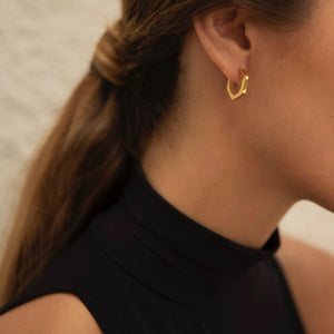 Geometric Gold Earrings - briellajewellery