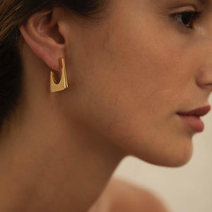 Vintage Style Gold Hoops - briellajewellery