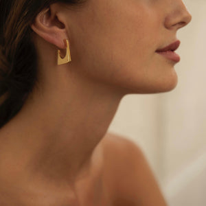 Vintage Style Gold Hoops - briellajewellery