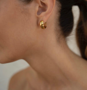 Small Chunky Hoop Earrings