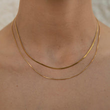 Load image into Gallery viewer, Two row layered gold necklace
