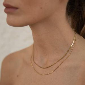 Gold layered necklaces 