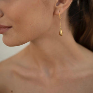 Gold Waterdrop Earrings - briellajewellery