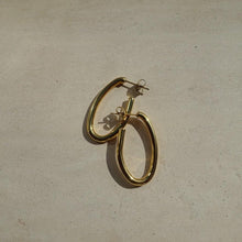 Load image into Gallery viewer, Gold Waterdrop Hoop Earrings - briellajewellery
